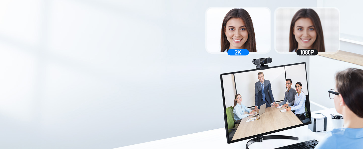 EMEET C960 2K Webcam with Microphone