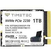 Timetec 1TB M.2 2230 SSD NVMe PCIe Gen 3x4 Internal Solid State Drive Compatible with Steam Deck,...