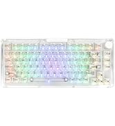 KiiBoom Phantom 81 75% Transparent Mechanical Gaming Keyboard, Hot Swappable Custom Gasket Keyboa...