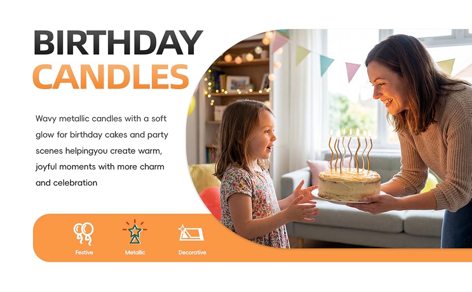 30 Sticks Birthday Candles for Cake