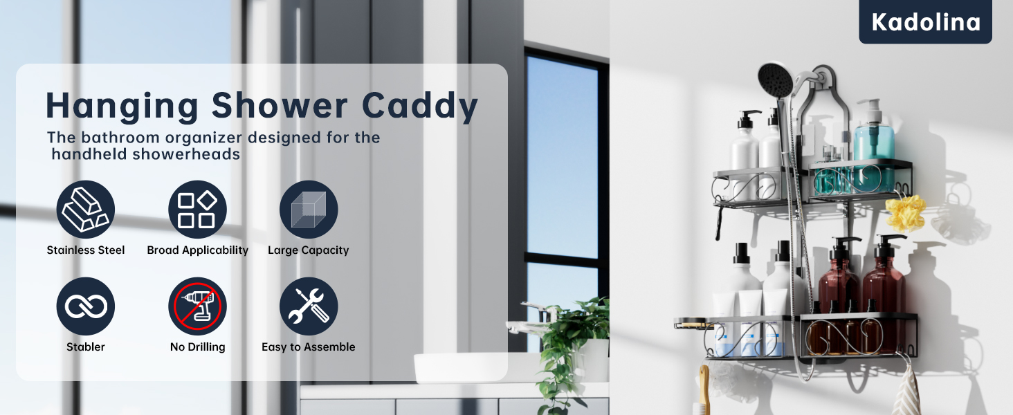 hanging shower caddy