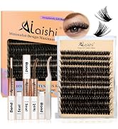 AILAISHI Lash Clusters Kit, DIY Cluster Eyelash Extensions 10-20mm, 80D+100D, 240pcs Fluffy D Cur...