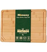 Homaxy Extra Large Organic Bamboo Cutting Boards for Kitchen, 18"x12" Wooden XL Cutting Board wit...