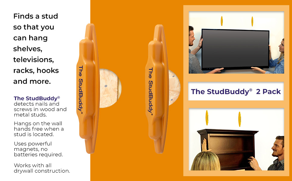 The StudBuddy 2 Pack - Hang All of Your Items Easily