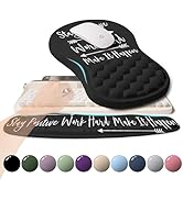 KUOSGM 2-in-1 Ergonomic Set, Wave Rise Keyboard Wrist Rest and Massage Bulge Slope Mouse Pad Wris...