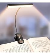 Glocusent 26 LED Rechargeable Book Light, 1200 mAh Battery for 90 Hrs, 5 Amber Colors & Stepless ...