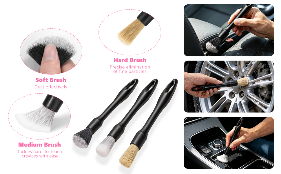 pink car cleaning kit
