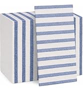 Made in Italy Linen-Feel Disposable Guest Towels - Premium Airlaid Cloth-Like Bathroom Napkins, S...
