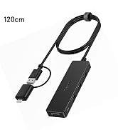 Aceele USB C/A Hub for Laptop, Ultra Slim USB Splitter 4 Port USB 3.0 Data Hub