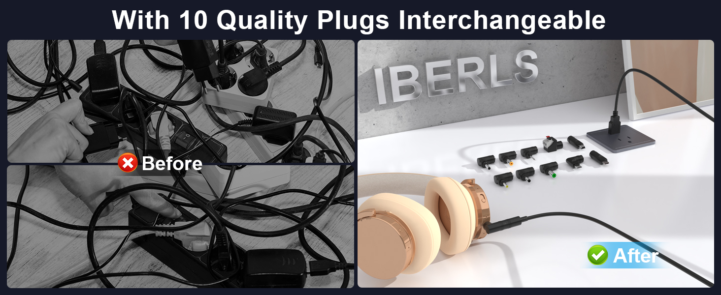 with 10 quality plugs interchangeable