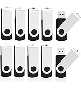 KOOTION 10 Pack 4GB Flash Drive 4gb USB 2.0 Flash Drives Keychain USB Drive Bulk Thumb Drive Swiv...