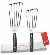 2 Pack Fish Spatula Turner, Stainless Steel Slotted Spatulas for Flipping, Turning, Frying &amp; Gril...