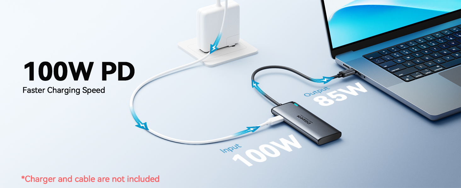 PD 100w powered usb-c splitter