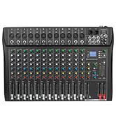 Depusheng DT12 Studio Audio Mixer 12-Channel DJ Sound Controller Interface w/USB Drive for Comput...