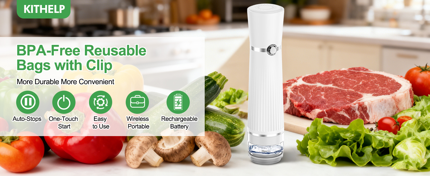 Vacuum Sealer for Food Food Saver Vacuum Sealer Machine Compact Handheld Vacuum Sealer