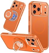 Meshine for iPhone 17 Pro Max Case Magnetic,360°Magnetic Ring Holder Rotation Stand[Military-Grad...