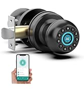 Anweller Smart Door Knob with Lock, Fingerprint Code Keypad Keyless Entry Electronic Digital Biom...