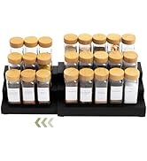 KitchenEdge Expandable Spice Rack Organizer for Cabinet, 3-Tier Shelf for Spice Organization (11”...
