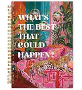 WARDOS Trendy Leopard Inspirational Notebook Journal 5.5x8.3, What's the Best That Could Happen M...