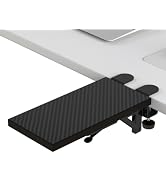 Sisyphy Ergonomics Desk Extender Tray, 11.8x5.9" Punch-Free Clamp on, Foldable Keyboard Drawer Tr...