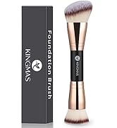 KINGMAS Foundation Brush, Premium Bronzer Makeup Brush, Double Ended Contour Brushes Flat &amp; Angle...