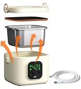 BOKASM Electric Lunch Box for Adults Cordless Electric Lunch Box for Men Rechargeable Portable Fo...