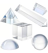 QFkris 6 Pack K9 Optical Crystal Photography Prism Set, Include 50mm Crystal Ball, Cube,Optical P...