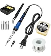 Soldering Iron Kit,90W LED Display Adjustable Temperature Soldering Iron Kit with Automatic Sleep...
