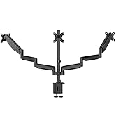 UPGRAVITY Triple Monitor Stand, 3 Monitor Desk Mount for Three Computer Screens up to 32”, Heavy ...