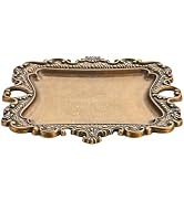 khtumeware 1 Pack Vintage Gold Jewelry Dish Antique Brass Jewelry Trays ideal for holding jewelry...