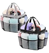 Attmu 2 Pack Mesh Shower Caddy Portable for College Dorm Room Essentials with 8 Pockets, Hanging ...
