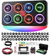 IZTOSS RGB 8 Gang Switch Panel Auto-Dimmable IP68 Waterproof Momentary Pulse Toggle with Memory F...