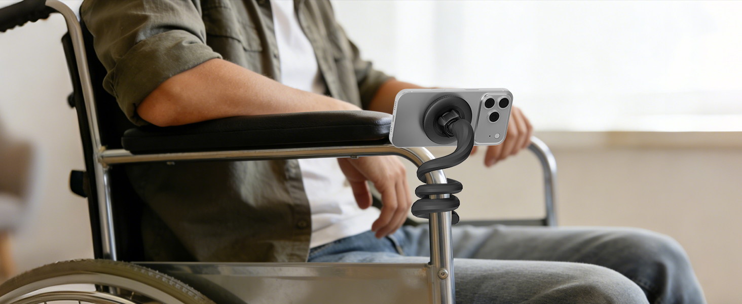 cell phone holder for wheelchair