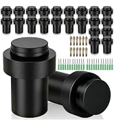 JUXILPP 24 Pack Stainless Steel Door Stoppers, Cylindrical Floor Mounted Door Stops with Rubber B...