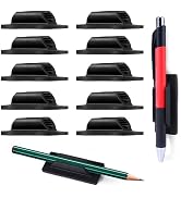 AIERSA Pencil Holder for Desk,10Pcs Pen Holders for Classroom Clipboard Attachment,Silicone Adhes...