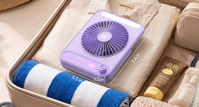 Personal portable fan for beach trips, RV, and summer travel