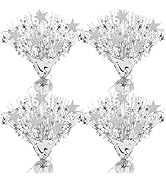 LACGO 4 PCS Sliver Foil Spray Centerpieces for Table - 12’’ Centerpieces Decoration with Star Par...