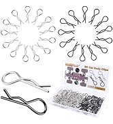 HobbyPark 150 Pieces Universal Bent RC Body Clips Car Clips Silver &amp; Black R Clips for All 1/10 1...