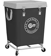 STORAGE MANIAC Commercial Laundry Hamper with Heavy Duty Steel Frame, 160 L Industrial Laundry Ba...