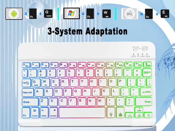 Universal Tablet Backlit Keyboard Case Pink - 16