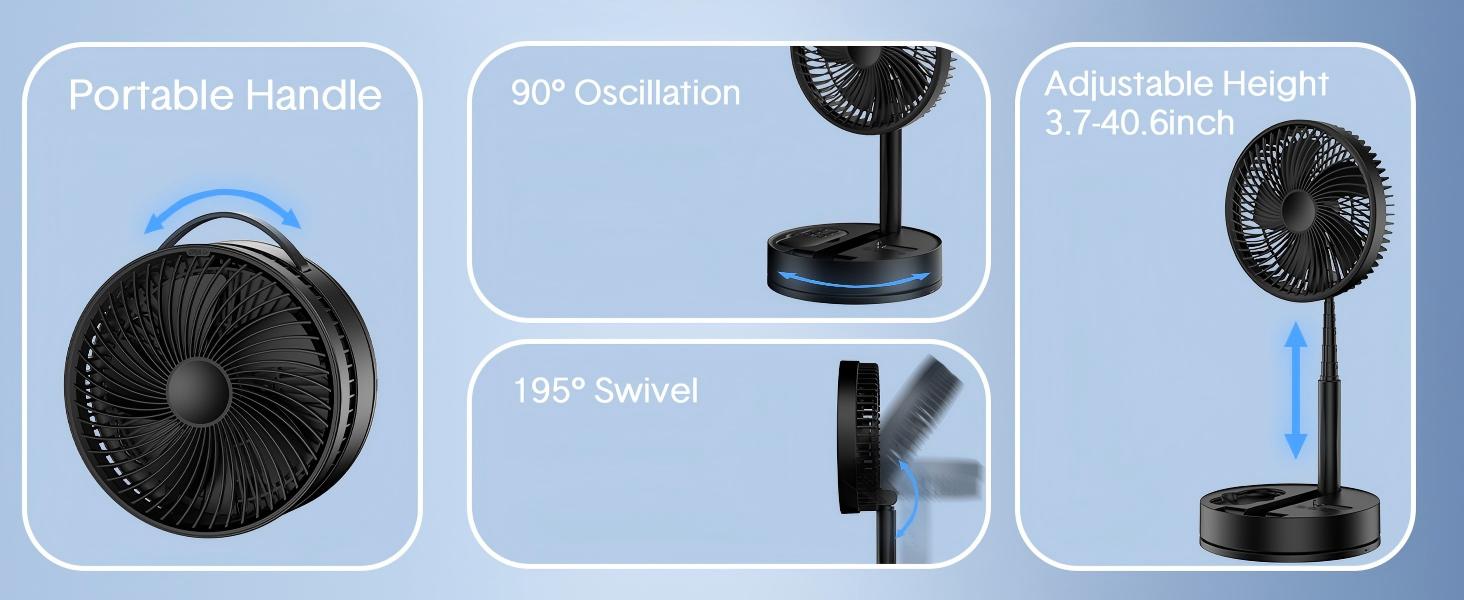 portable fan rechargeable