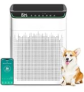 MERONTE Air Purifier for Home Large Room up to 1690 ft², HEPA Filter with PM 2.5 Monitor, WiFi an...
