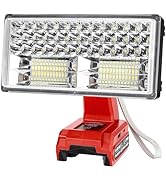 GRVODFRTA 50W 4200LM Cordless LED Work Light for Milwaukee M18 18V Battery Portable Flood Lights ...