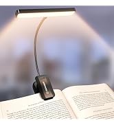 Glocusent 26 LED Book Light, 1200 mAh 90 Hrs Lasting Rechargeable Reading Light, 5 Amber Colors &amp;...
