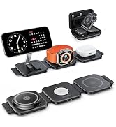 JARGOU 3 in 1 Wireless Charger, Fast Charging Station, Magnetic Charger for iPhone 15/14/13/12 Se...
