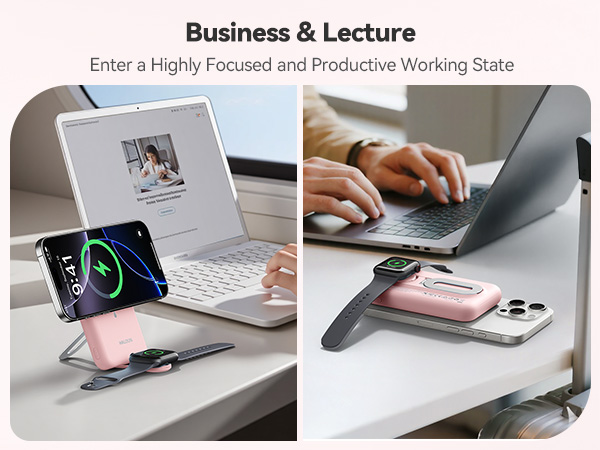 Haloun Magnetic Power Bank pink-5-1m