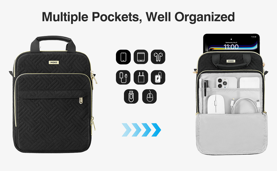 ipad pro tablet sleeve bag with shoulder strap