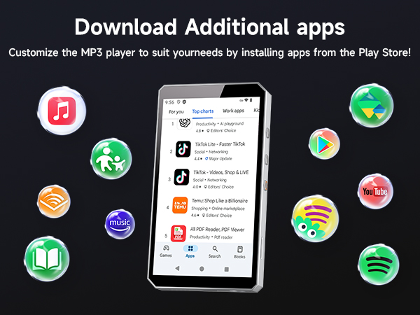 MP3 Player with APP Store