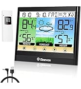 Geevon Weather Stations Wireless Indoor Outdoor Thermometer Hygrometer with Dew Point, Heat Index...