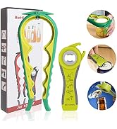 Jar Opener Bottle Opener for Weak Hands, 5 in 1 Multi Function Can Opener Bottle Opener Kit with ...